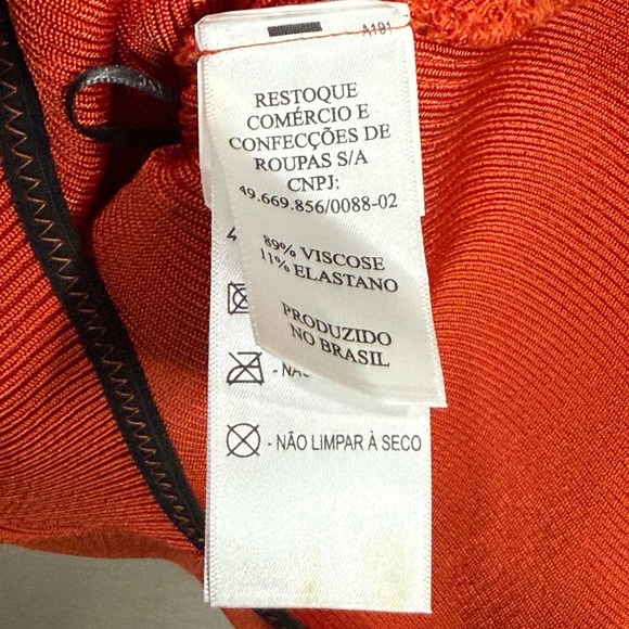 LE LIS BLANC Ribbed Knit Orange Bodysuit Racerback Snap Closure Women Size PP - Picture 7 of 10